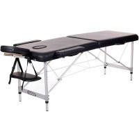 Table pliante en aluminium Kinéfis Supreme : Deux corps et largeur de 60 cm (Couleur Noir)